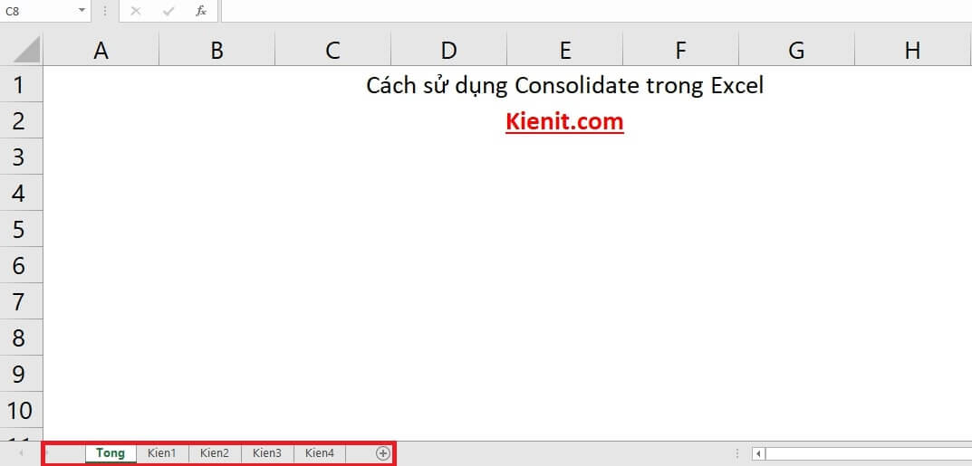 cách dùng consolidate trong excel