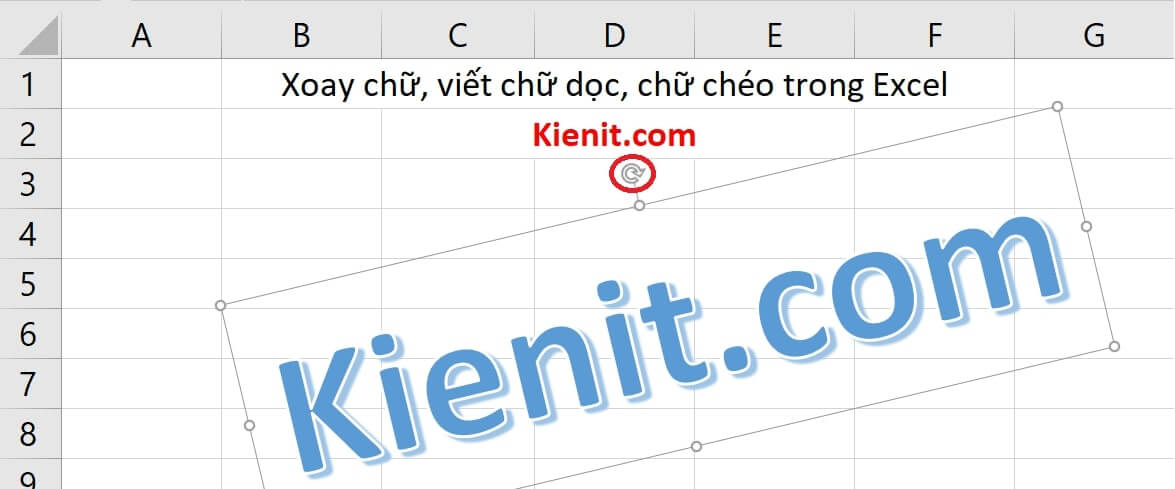 Dùng mũi tên để xoay chữ dọc, chữ ngang, chữ chéo trong Excel