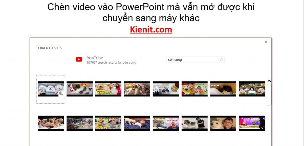 Cách chèn video vào PowerPoint từ Youtube